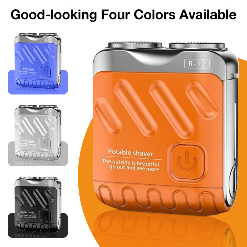 Portable Rotary Dual Ring Electric Shaver Men