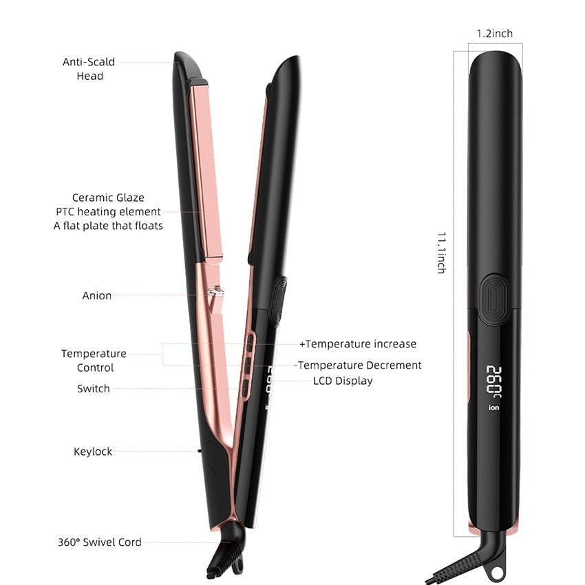 Hair Straightener Anion Hair and Curler