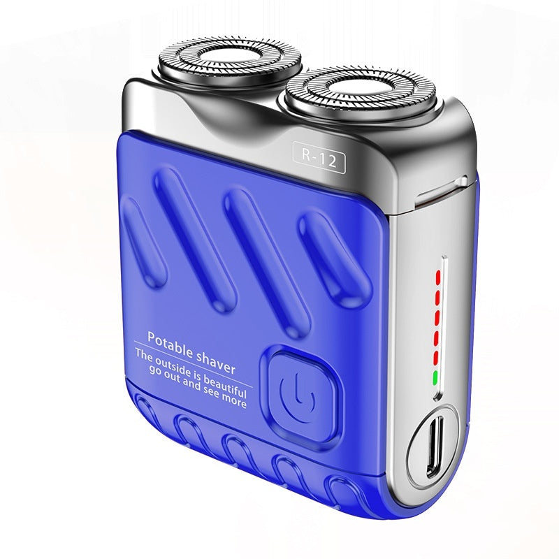 Portable Rotary Dual Ring Electric Shaver Men