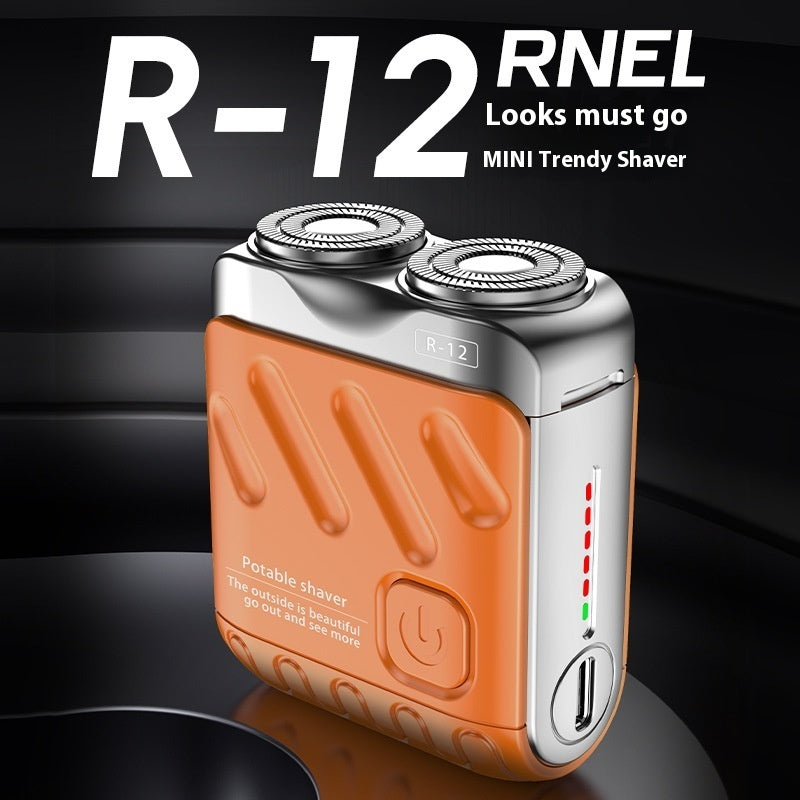 Portable Rotary Dual Ring Electric Shaver Men