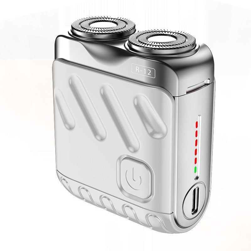 Portable Rotary Dual Ring Electric Shaver Men